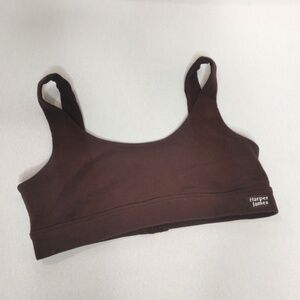 Harper James‎ SCOOP NECK BRA Brown COFFEE Ribbed Soft Cup Lounge 2XL